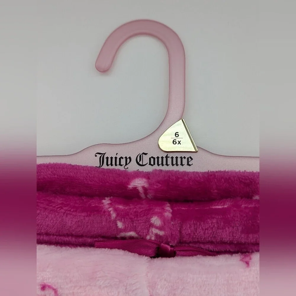 NWT Juicy Girls (6/6X) 2-Pack Fleece Pyjama Bottoms/Boxers/Sleep Set